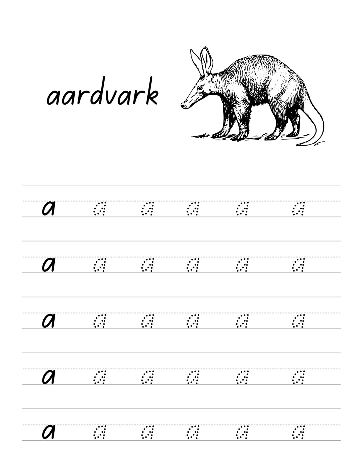 Alphabet Tracing Pages Printable - Death World LLC -