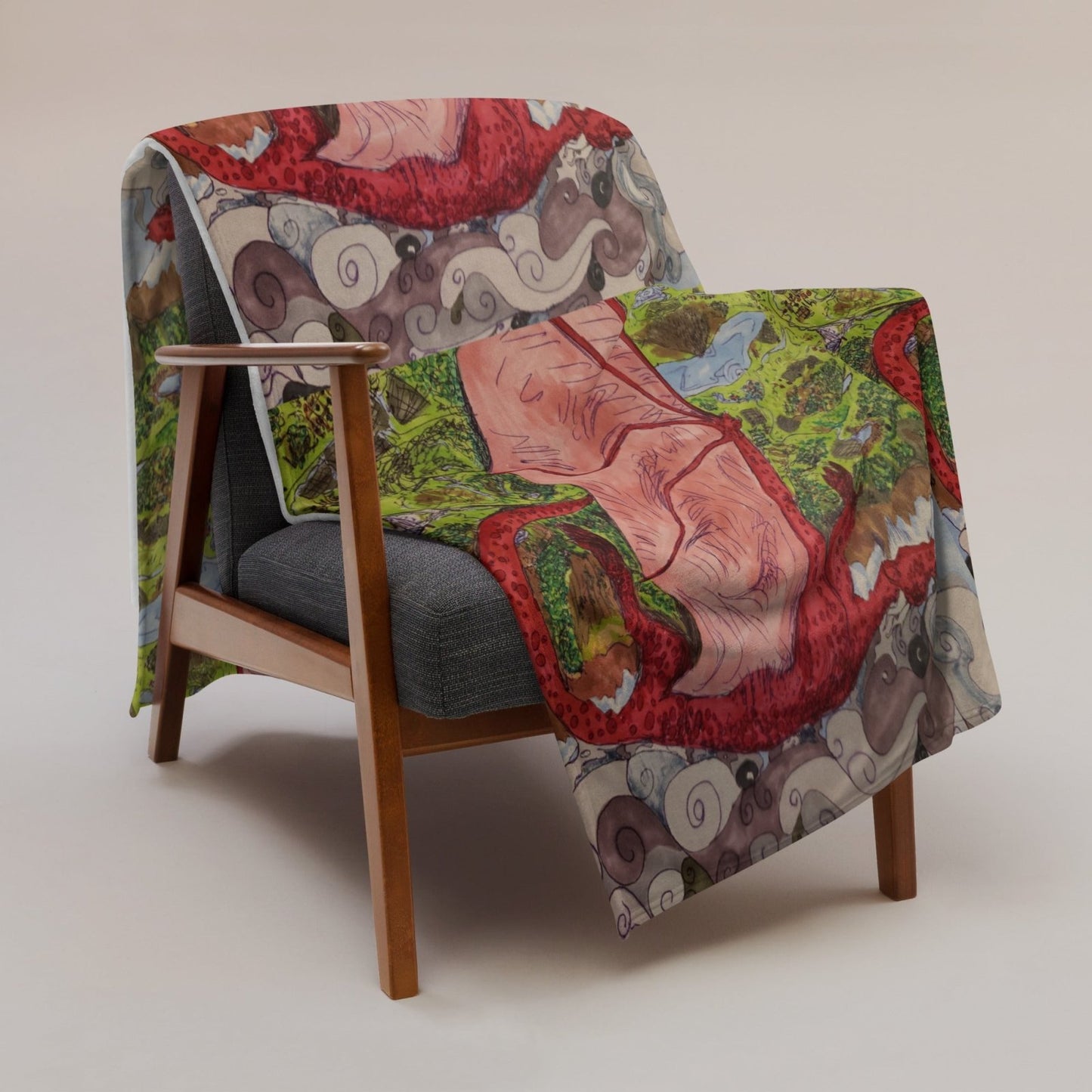 Sleeping Dragon Throw Blanket - Death World LLC -