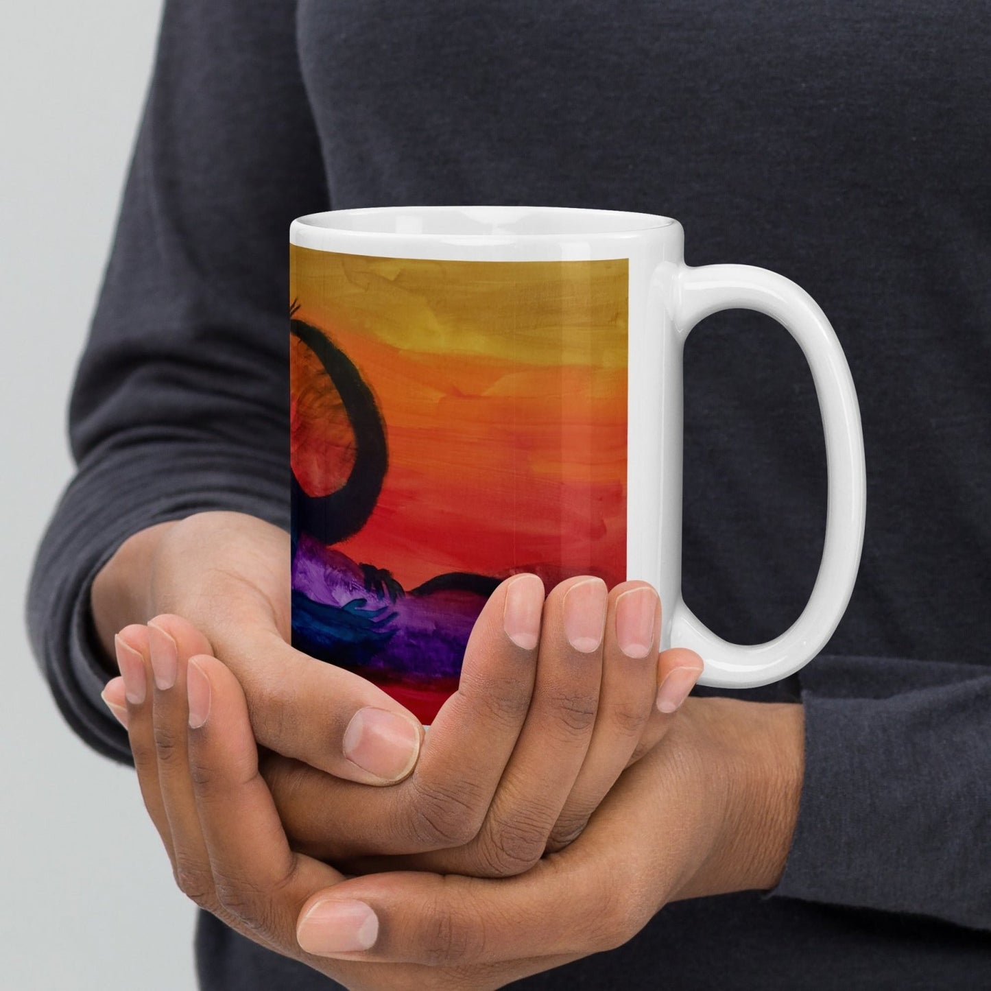 Dragon by the Lake Glossy Mug - Death World LLC - 15oz