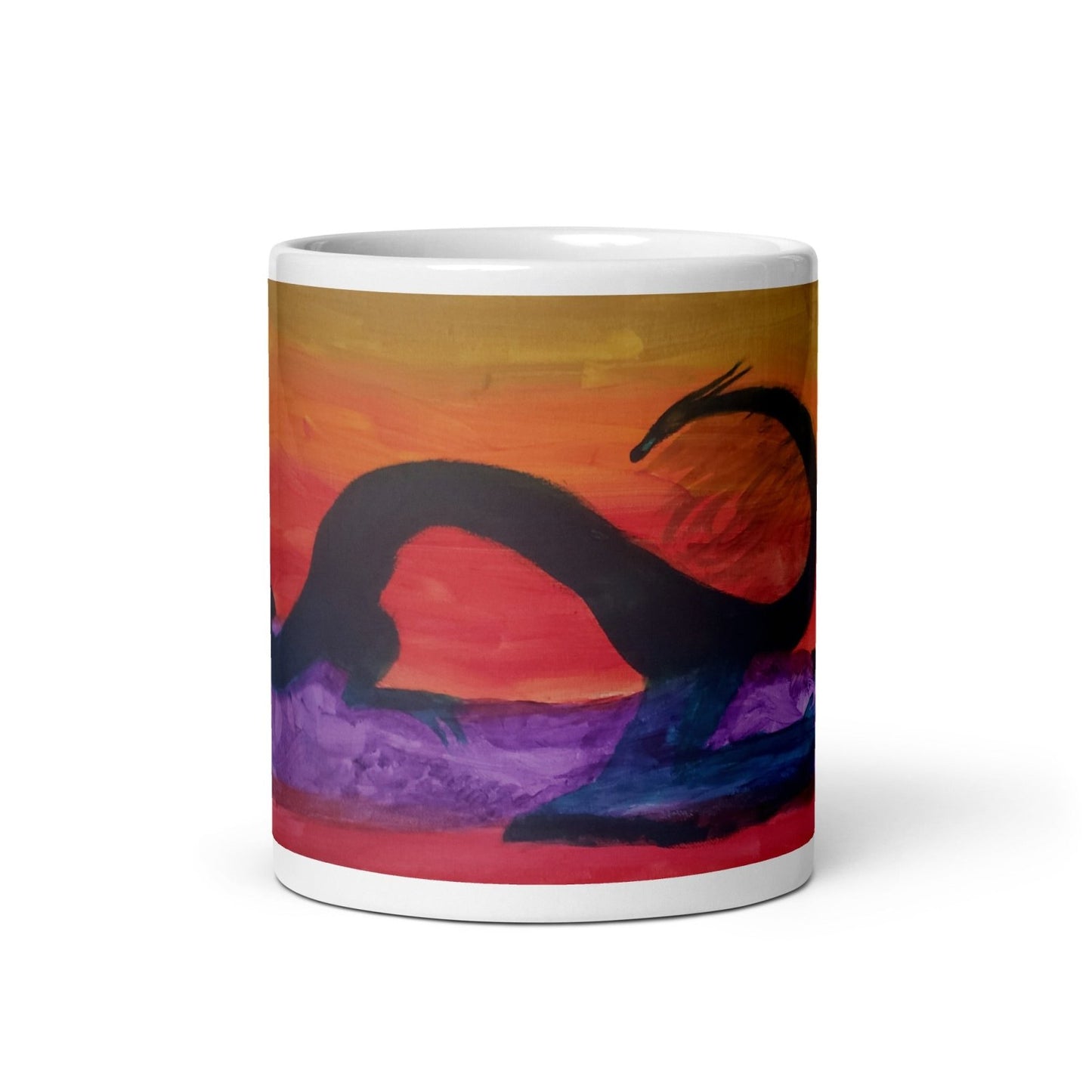 Dragon by the Lake Glossy Mug - Death World LLC - 11oz