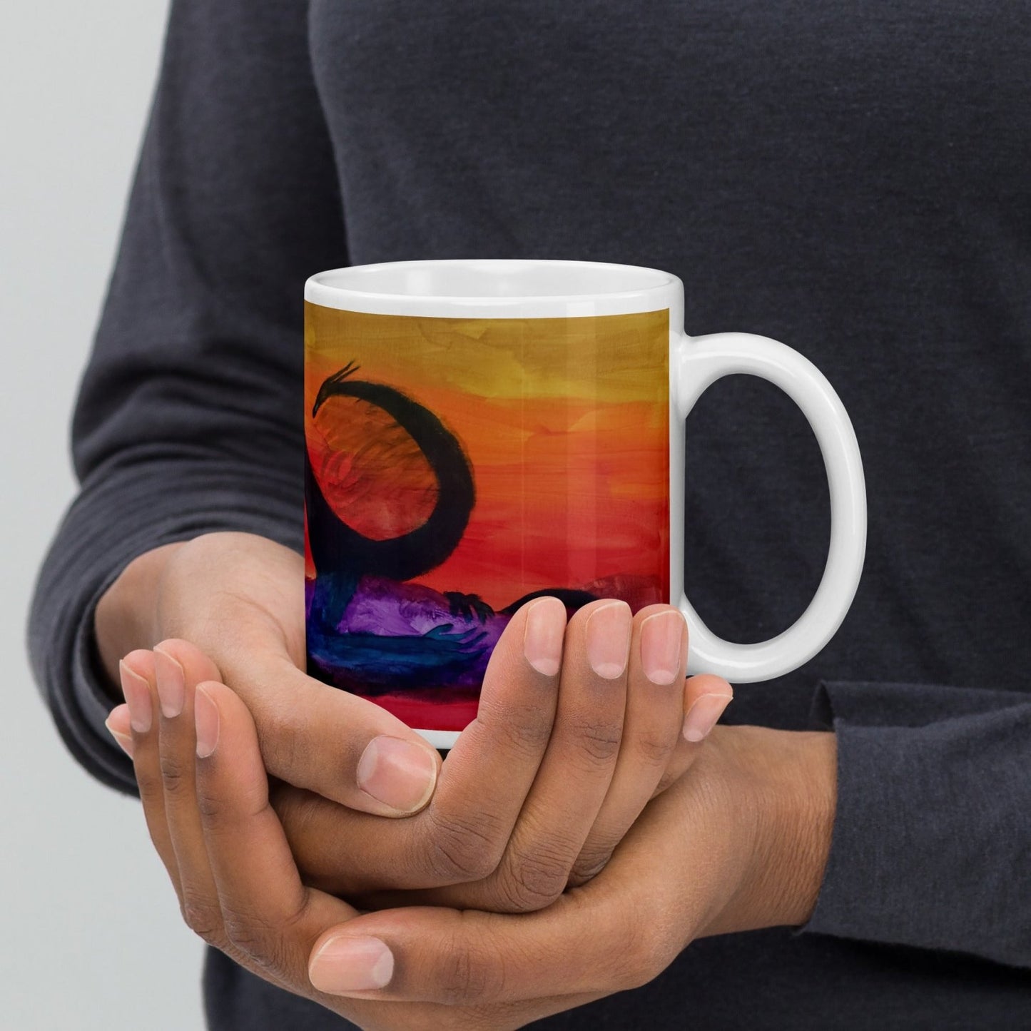 Dragon by the Lake Glossy Mug - Death World LLC - 11oz