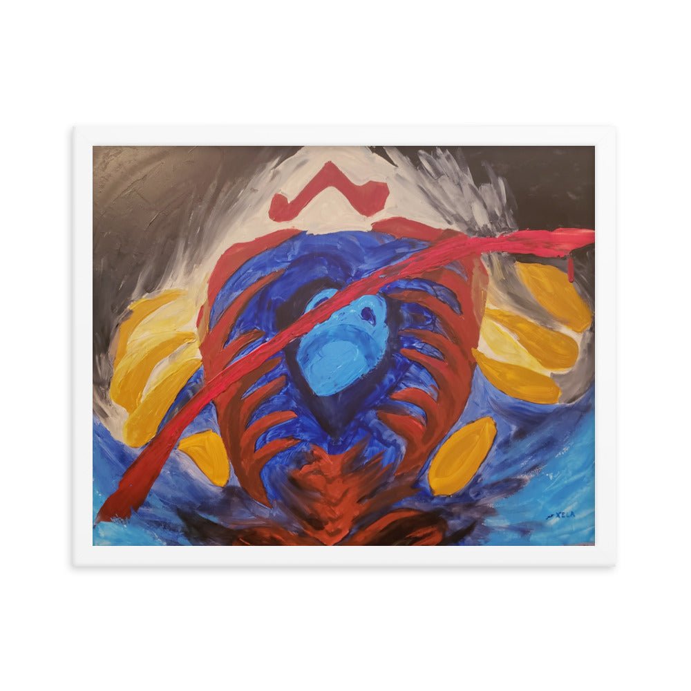 Game Over Framed Poster - Death World LLC - White