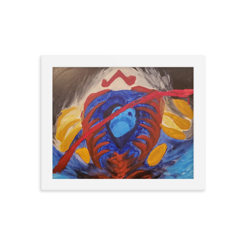 Game Over Framed Poster - Death World LLC - White