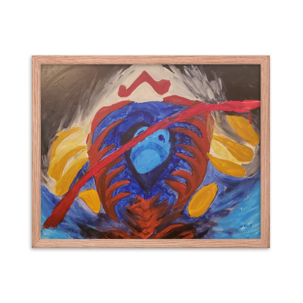 Game Over Framed Poster - Death World LLC - Red Oak