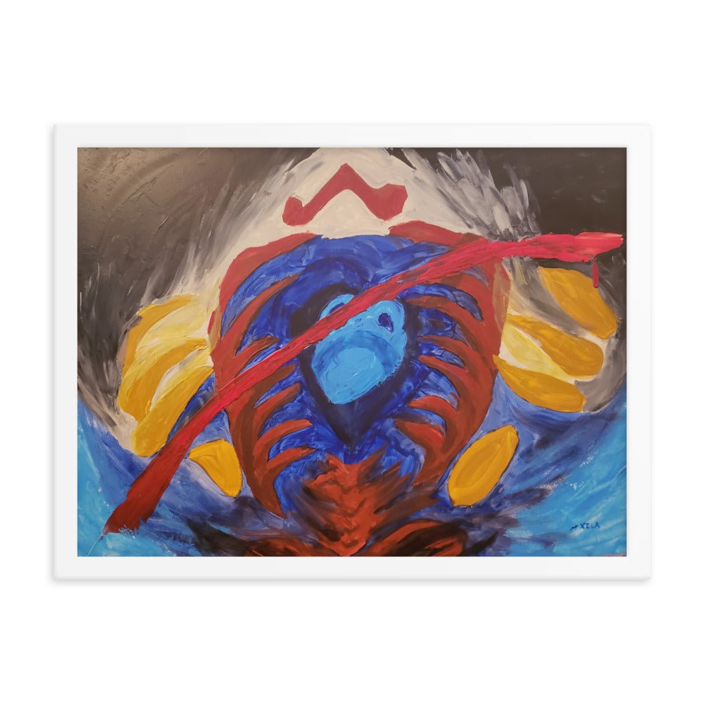 Game Over Framed Poster - Death World LLC - White