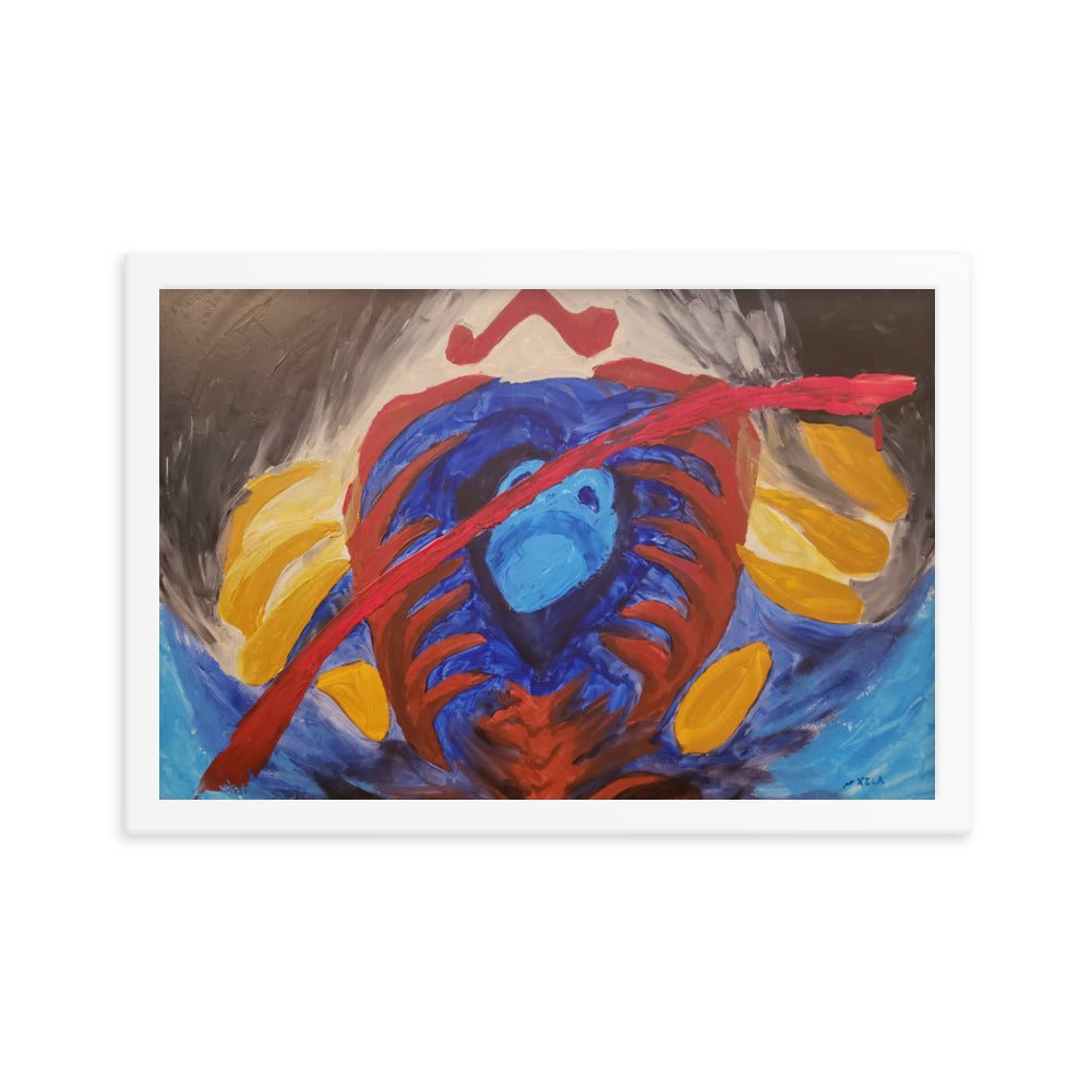 Game Over Framed Poster - Death World LLC - White