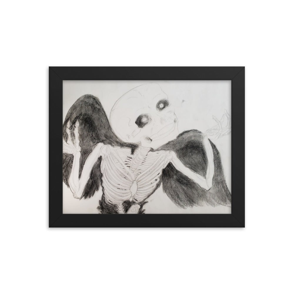 Goth Winged Skeleton poster - Death World LLC - 8″×10″