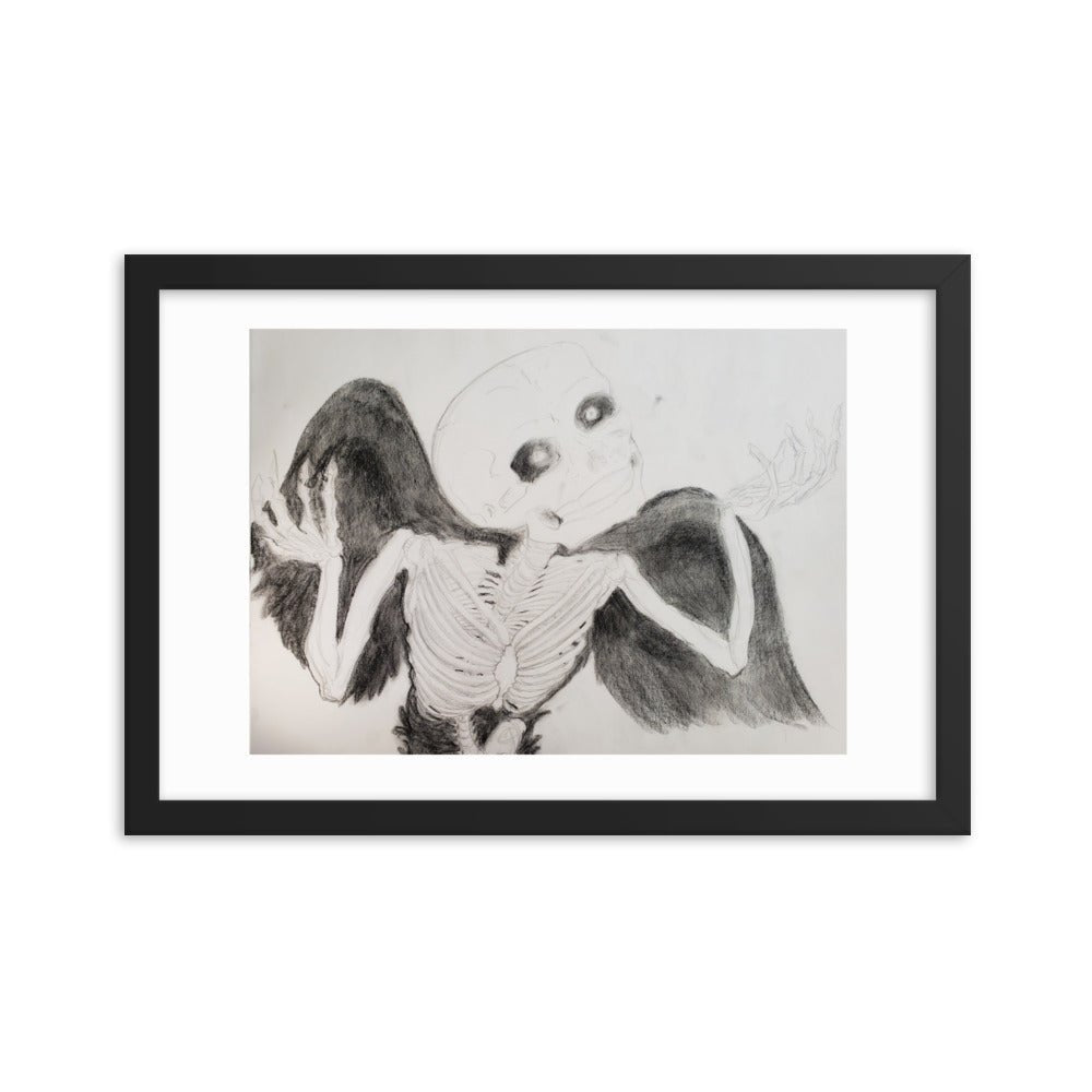 Goth Winged Skeleton poster - Death World LLC - 12″×18″
