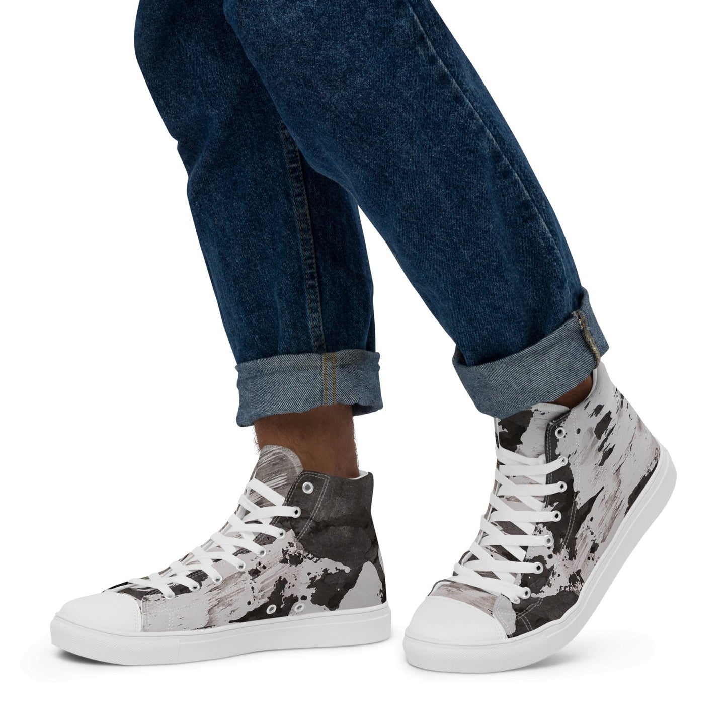 Into the Cave Design Men’s high top canvas shoes - Death World LLC - 5