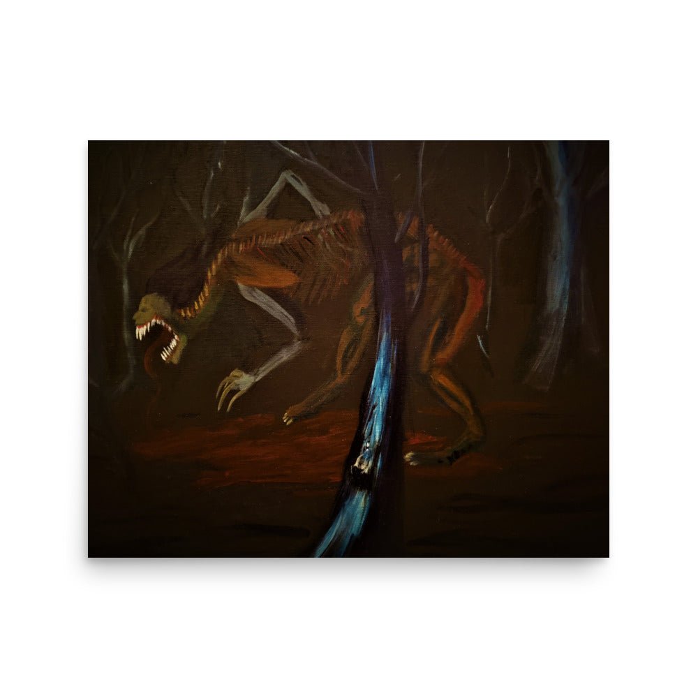 Monster in the Woods Poster - Death World LLC - 16″×20″