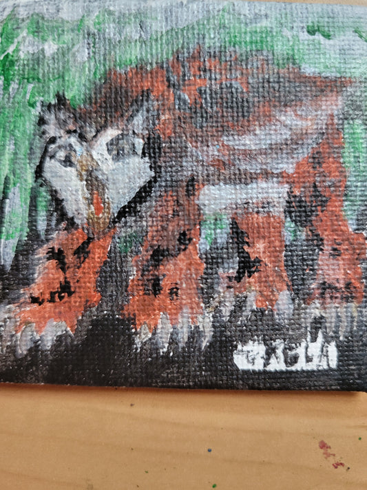 A Hand Painted Fridge Magnet: Mystery Monster