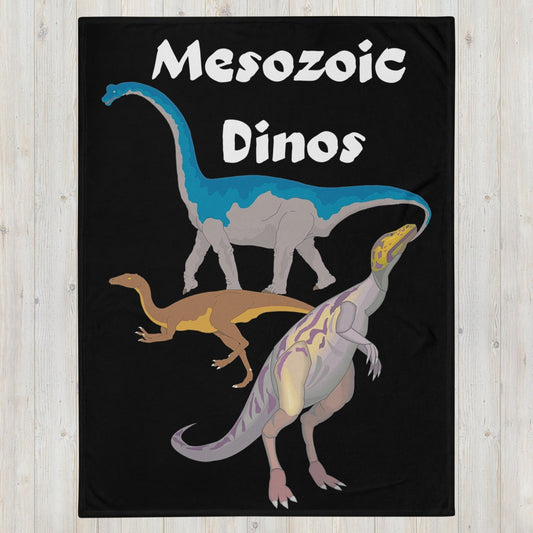 Mezozoic Dinosaur Throw Blanket - Death World LLC - 60″×80″