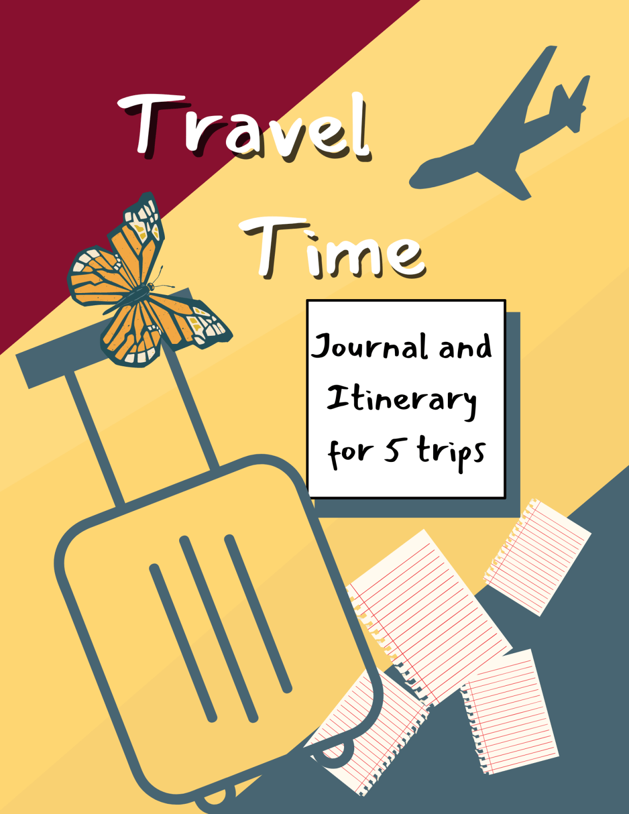 Travel Time Journal and Itinerary for 5 trips: Digital Printable Edition - Death World LLC - 