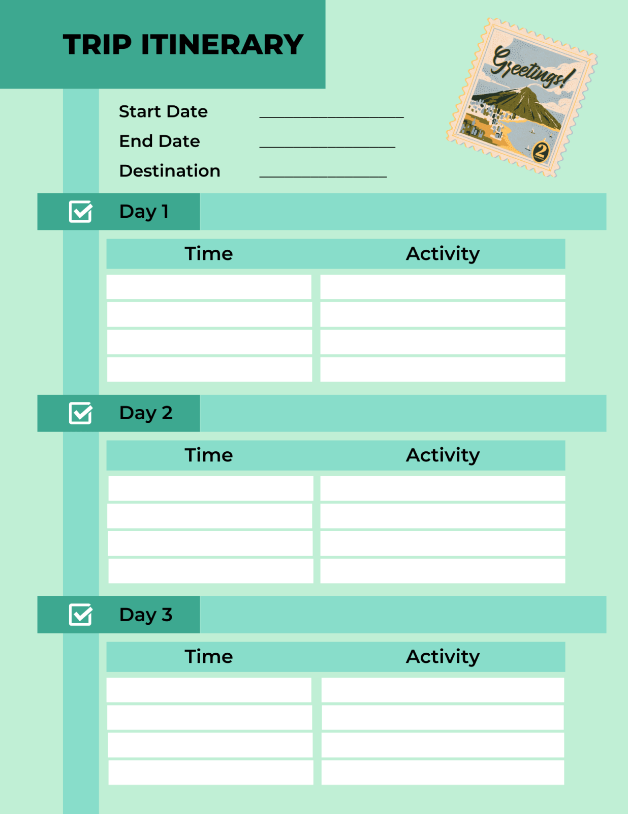 Travel Time Journal and Itinerary for 5 trips: Digital Printable Edition - Death World LLC - 