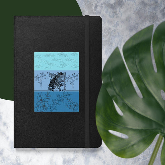 Wheat Frog Hardcover bound notebook - Death World LLC - Black