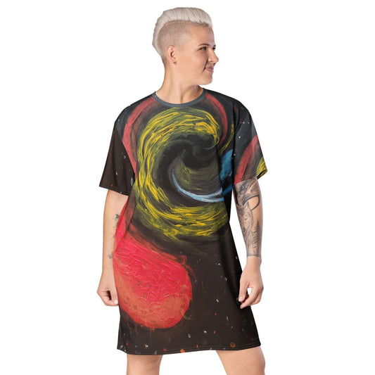 A Blackhole T-shirt Dress - Death World LLC - 2XS