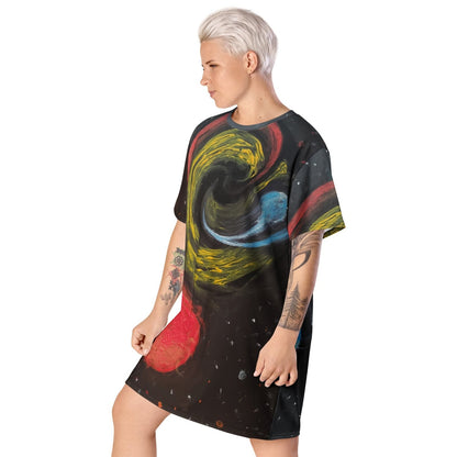 A Blackhole T-shirt Dress - Death World LLC - 2XS