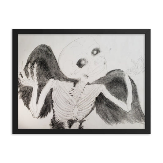 Goth Winged Skeleton poster - Death World LLC - 18″×24″