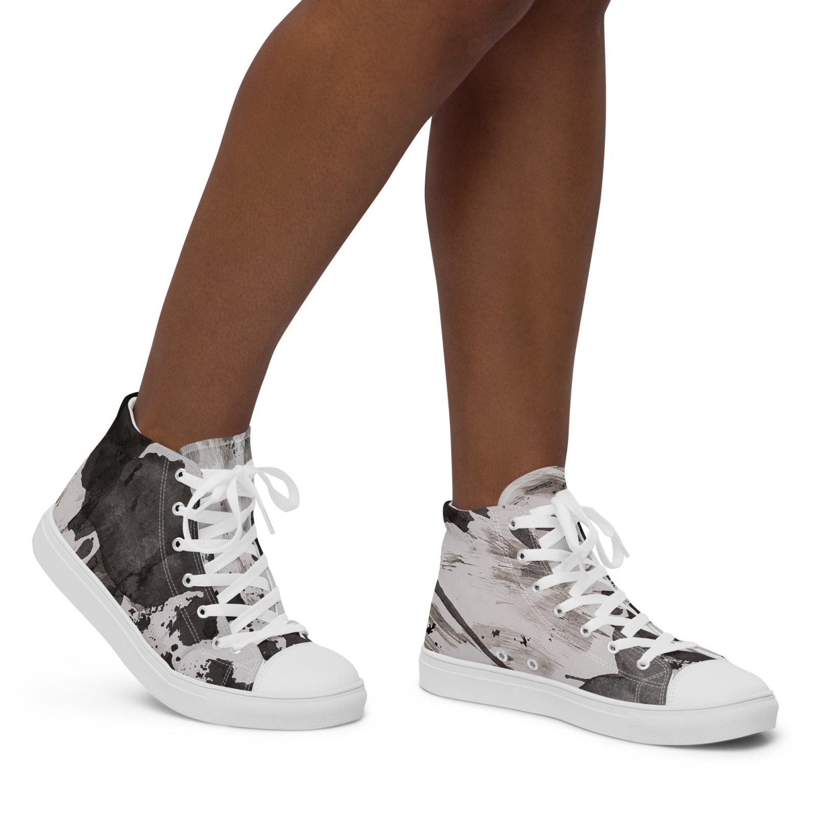 Into the Cave Design Women’s high top canvas shoes - Death World LLC - 5