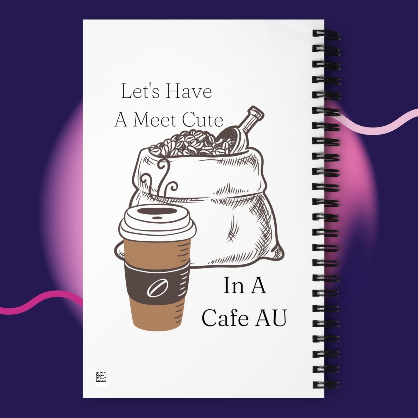 Let's Have a Meet Cute in a Cafe AU Spiral notebook - Death World LLC -