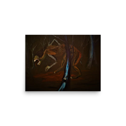 Monster in the Woods Poster - Death World LLC - 12″×16″