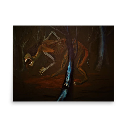 Monster in the Woods Poster - Death World LLC - 18″×24″