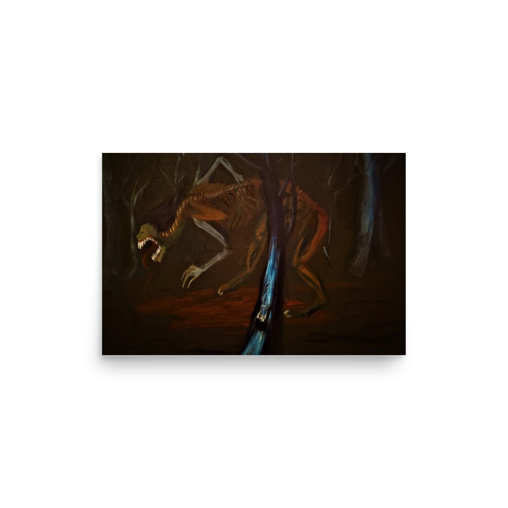 Monster in the Woods Poster - Death World LLC - 12″×18″