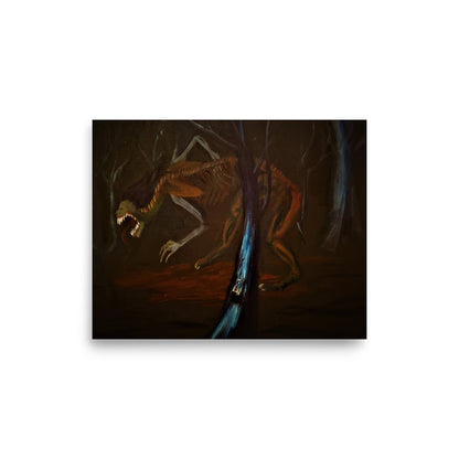 Monster in the Woods Poster - Death World LLC - 8″×10″