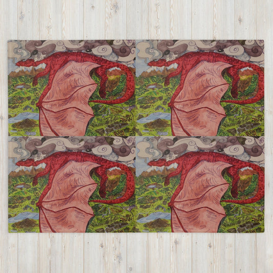 Sleeping Dragon Throw Blanket - Death World LLC -